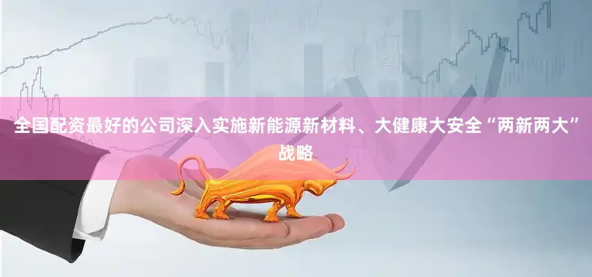 全国配资最好的公司深入实施新能源新材料、大健康大安全“两新两大”战略
